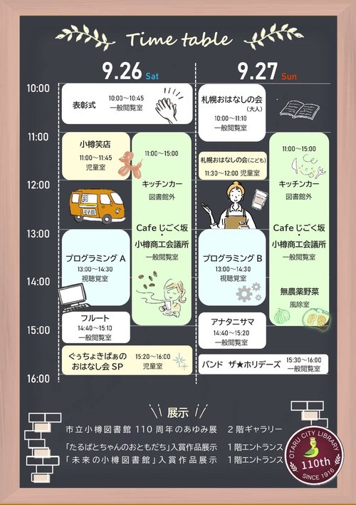110周年イベントポスター(裏面)