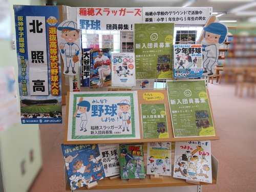 野球団員募集の応援展示