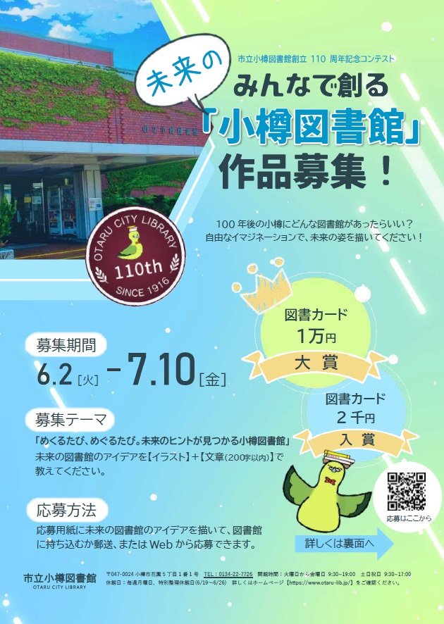 未来の小樽図書館（ポスター面画）